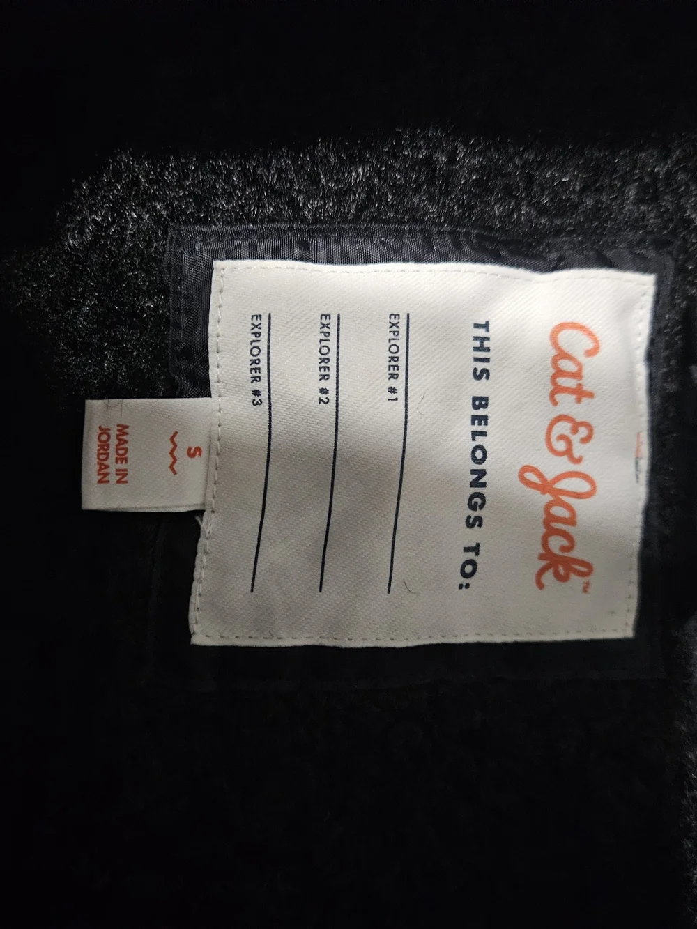 Cat & Jack Black Bouclé Kids Bomber Raincoat